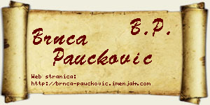 Brnča Paučković vizit kartica